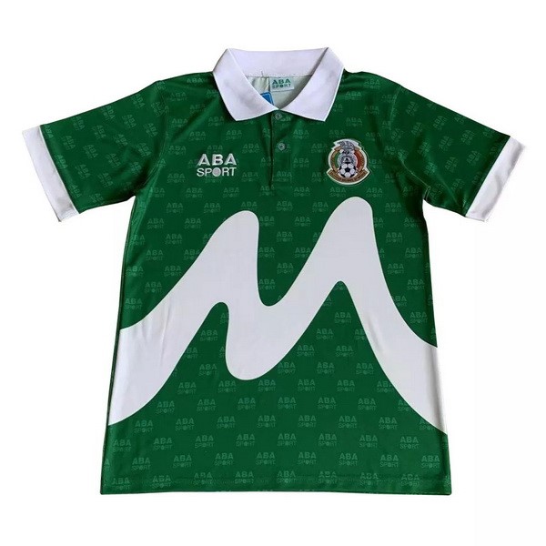 Heimtrikot Thailand Mexico Retro 1995 Grün Günstige Fußballtrikots